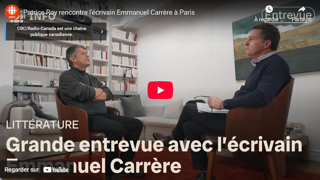 Emmanuel Carrère,Kolkhoze (Emmanuel Carrère au Téléjournal de Radio Canada avec Patrice Roy)